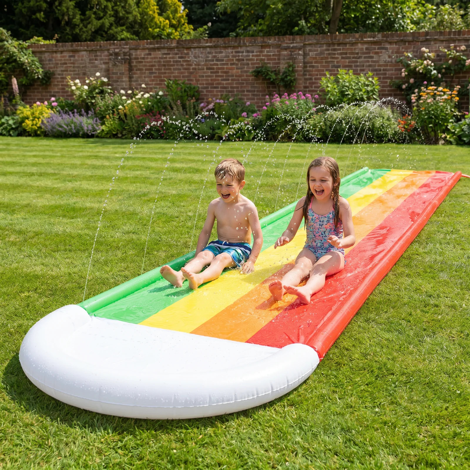 Rainbow Water Slide β Inflatable Outdoor Slide for Kids & Family