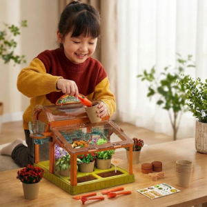 LED Acrylic Kids Greenhouse โ Indoor Plant Growing Kit for Learning & Fun