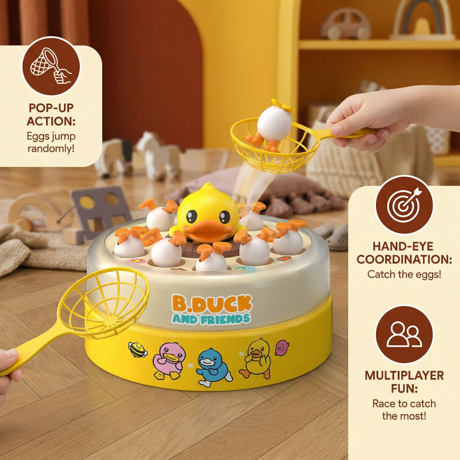 Duck Catch Game for Kids โ Interactive Skill Game