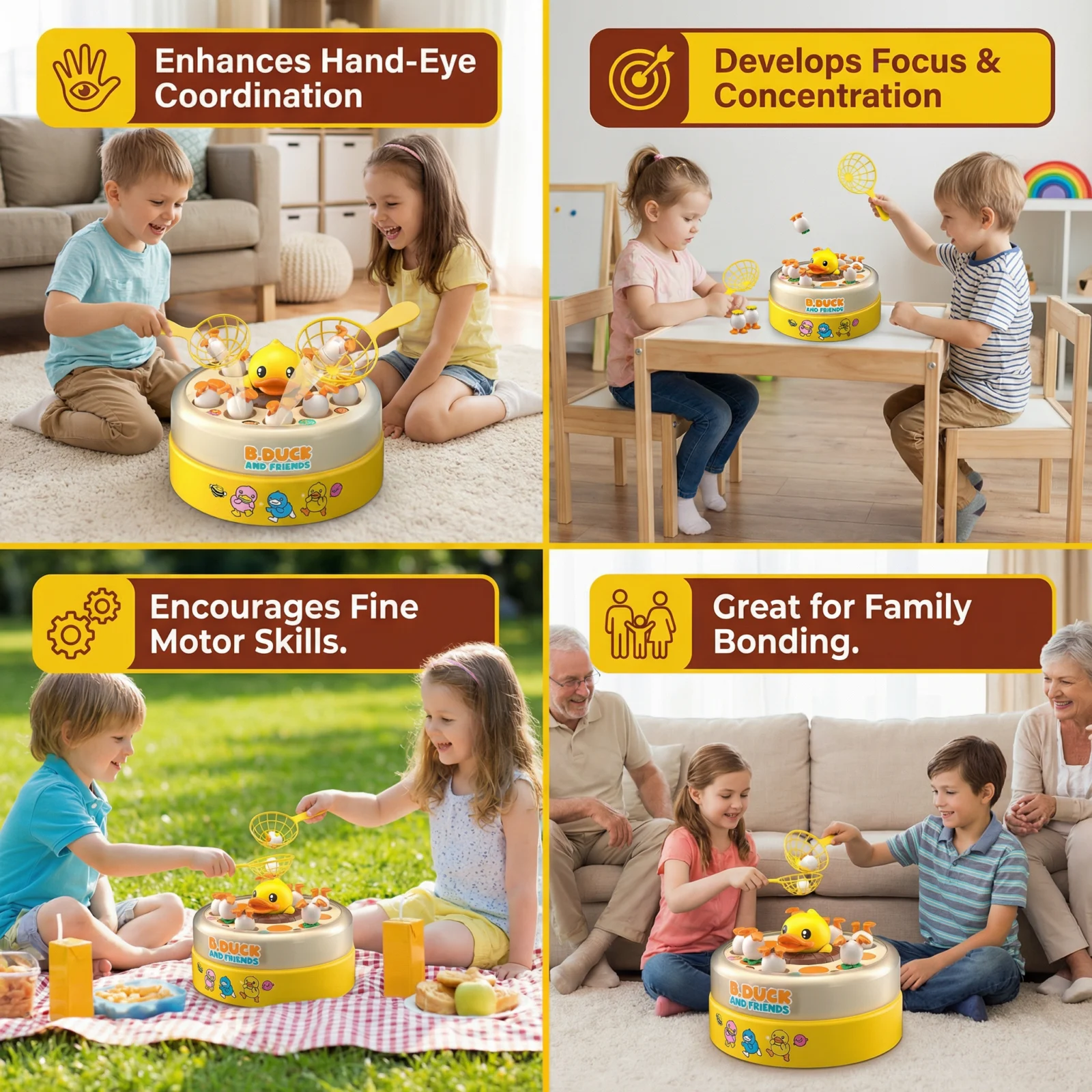 Duck Catch Game for Kids โ Interactive Skill Game