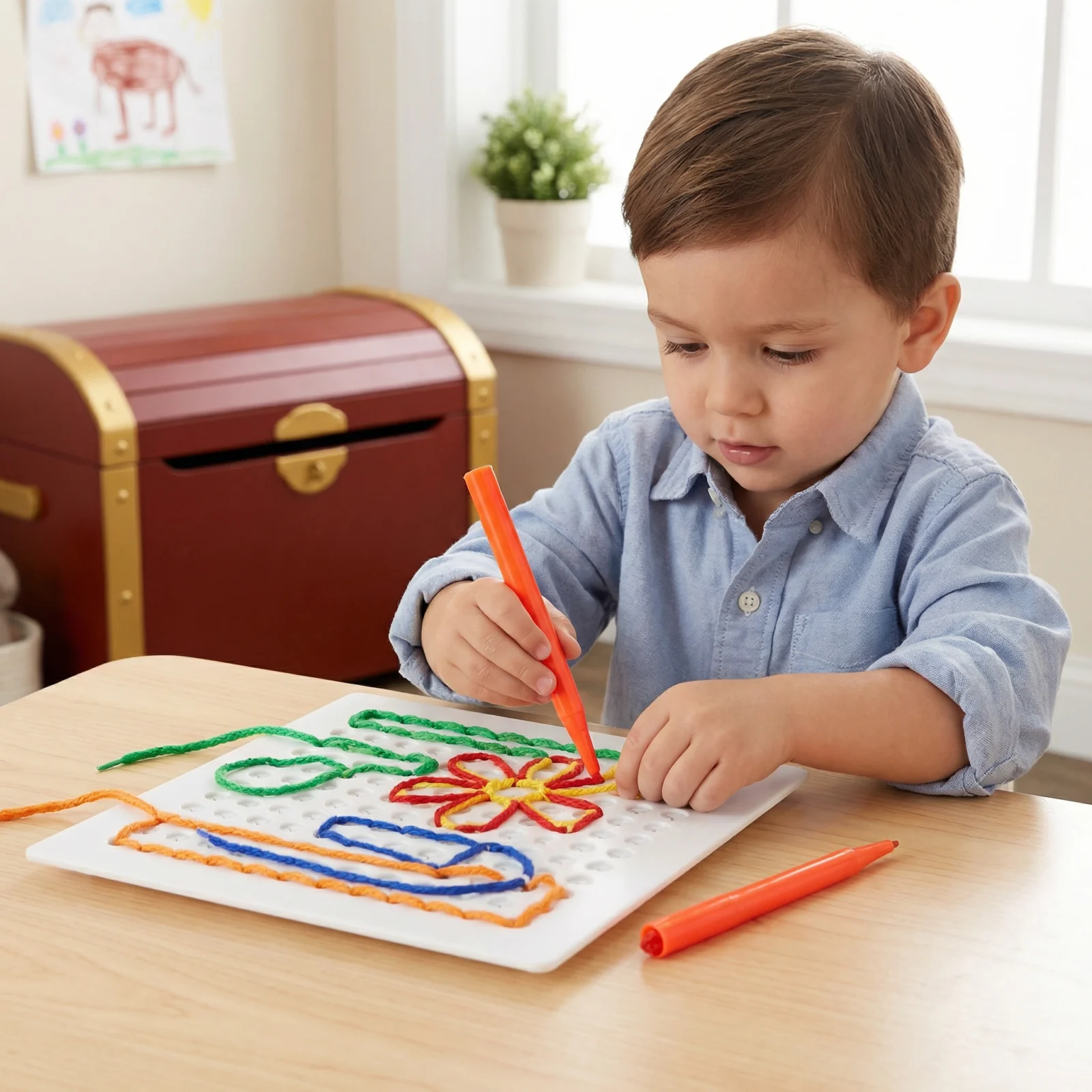 Lacing Board Toy with Lace โ Creative Threading Game for Kids' Motor Skill Development