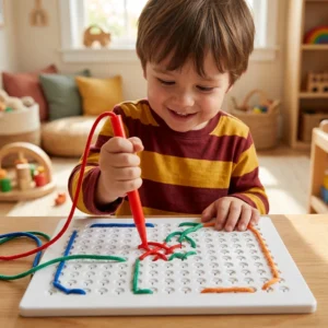 Lacing Board Toy with Lace – Creative Threading Game for Kids' Motor Skill Development