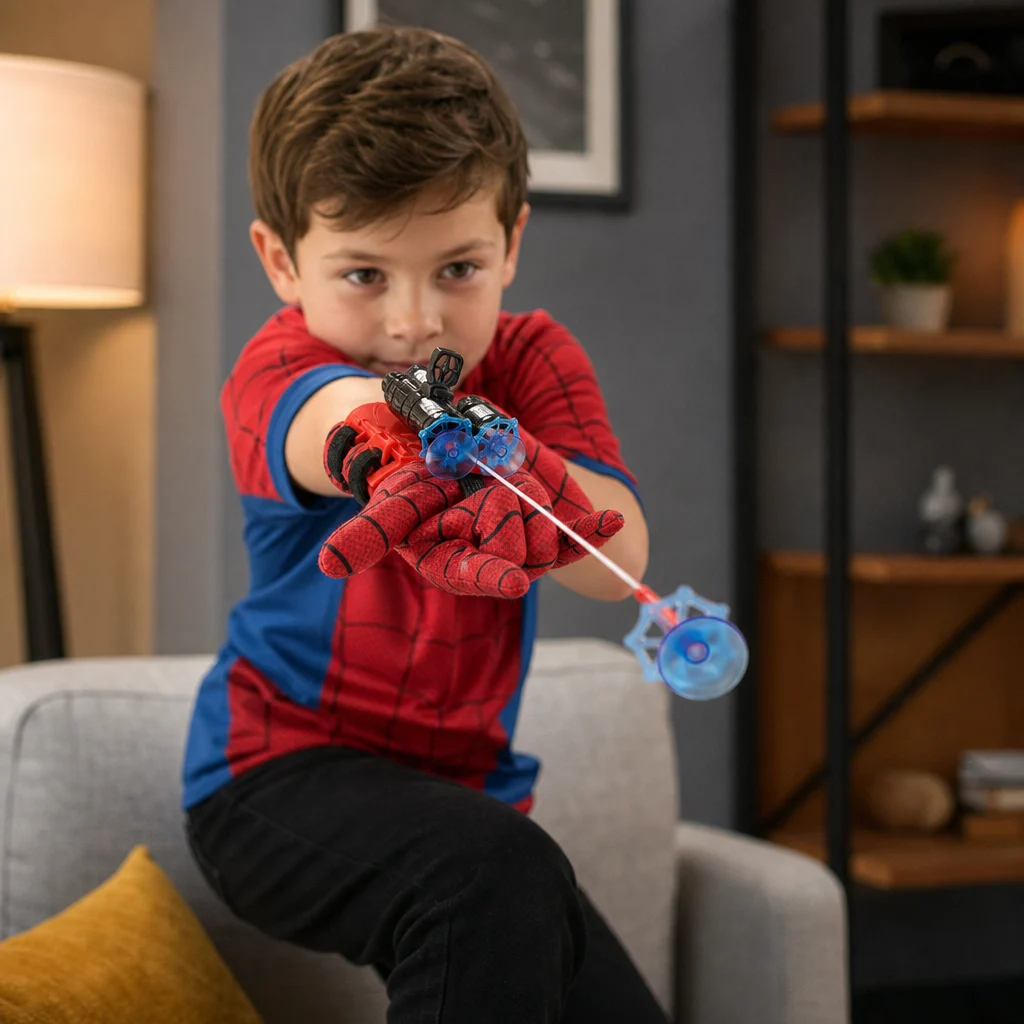 Superhero Web Launcher Glove Set β Wrist String Shooter with Suction Darts