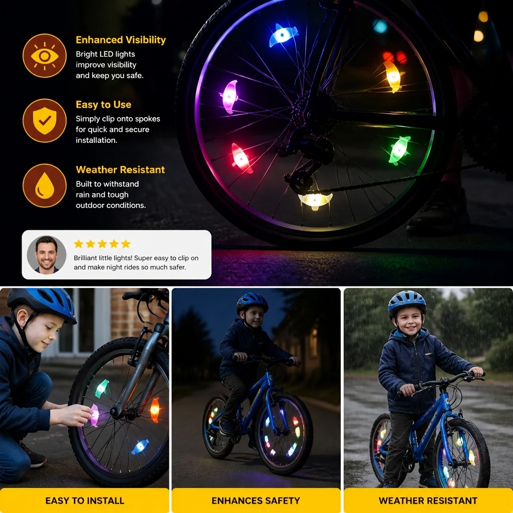 Colorful LED Bicycle Wheel Spoke Lights