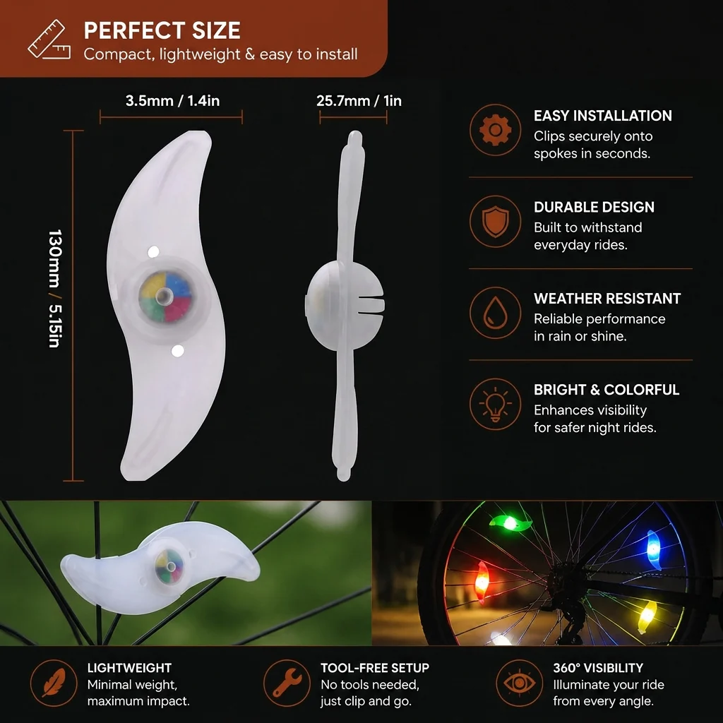 Colorful LED Bicycle Wheel Spoke Lights
