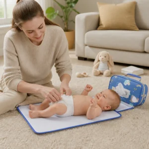 3in1 Stroller Organizer Bag – Waterproof Diaper Caddy with Insulated Pockets