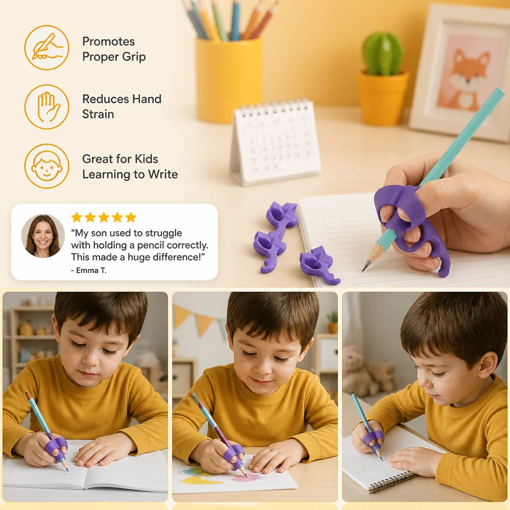 Ergonomic Silicone Pencil Grips