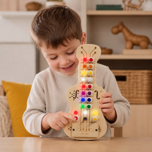 Wooden Light & Sound Guitar Busy Board