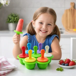 7-Piece Silicone Popsicle Mold – Reusable Ice Pop Maker for Kids