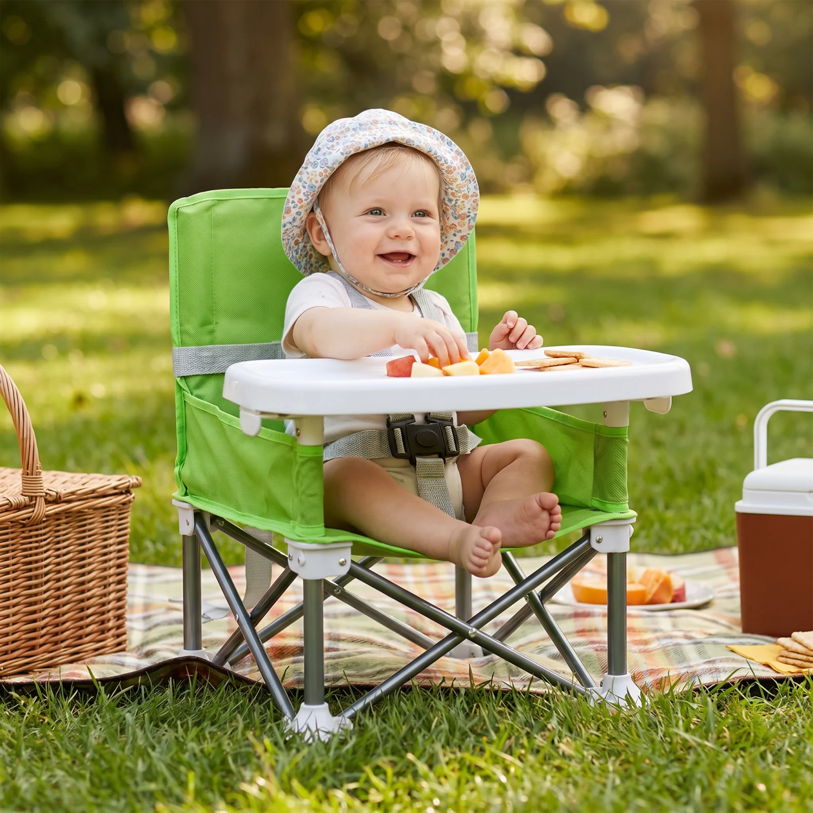 Foldable Baby Camping Chair with Tray for On the Go