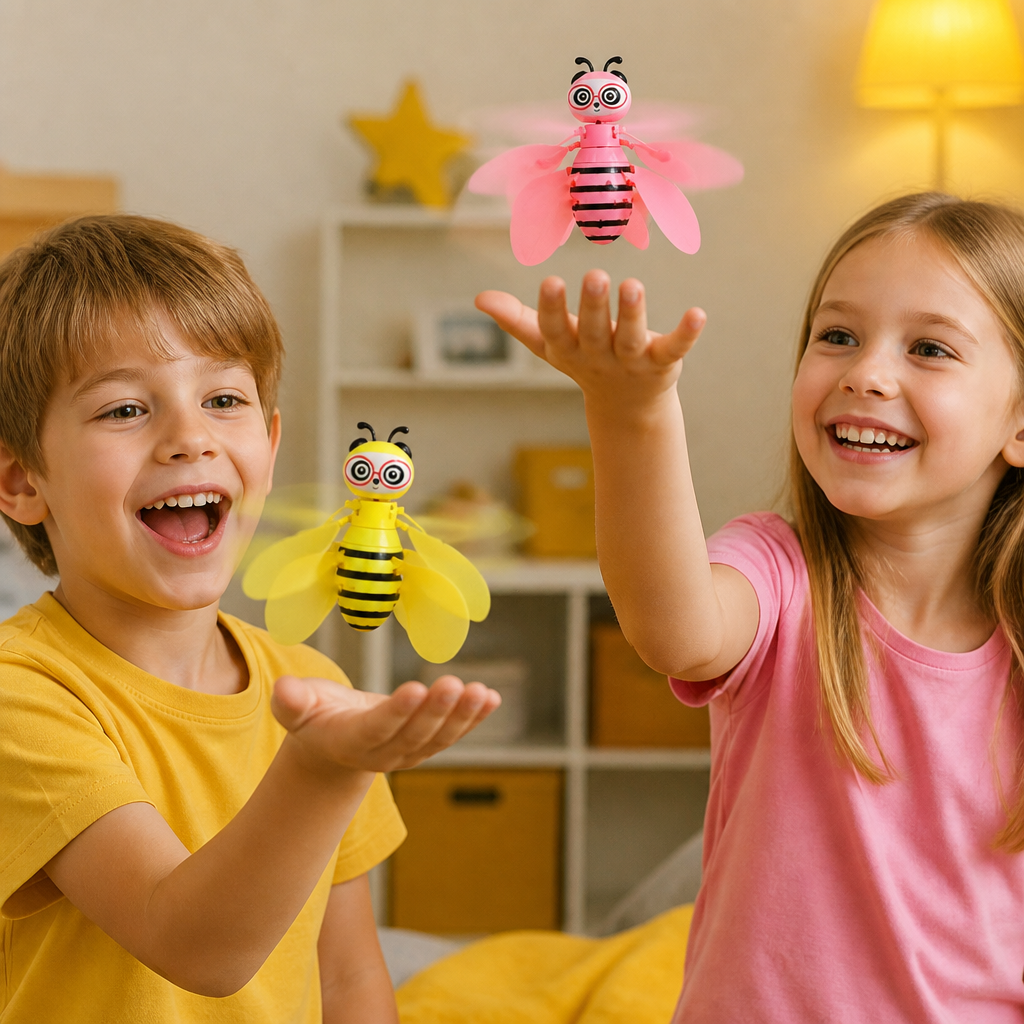 Hand-Controlled Flying Bee Toy with Motion Sensor and LED Lights