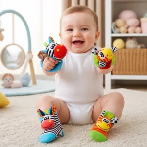 Sensory Baby Plush Socks and Wristband