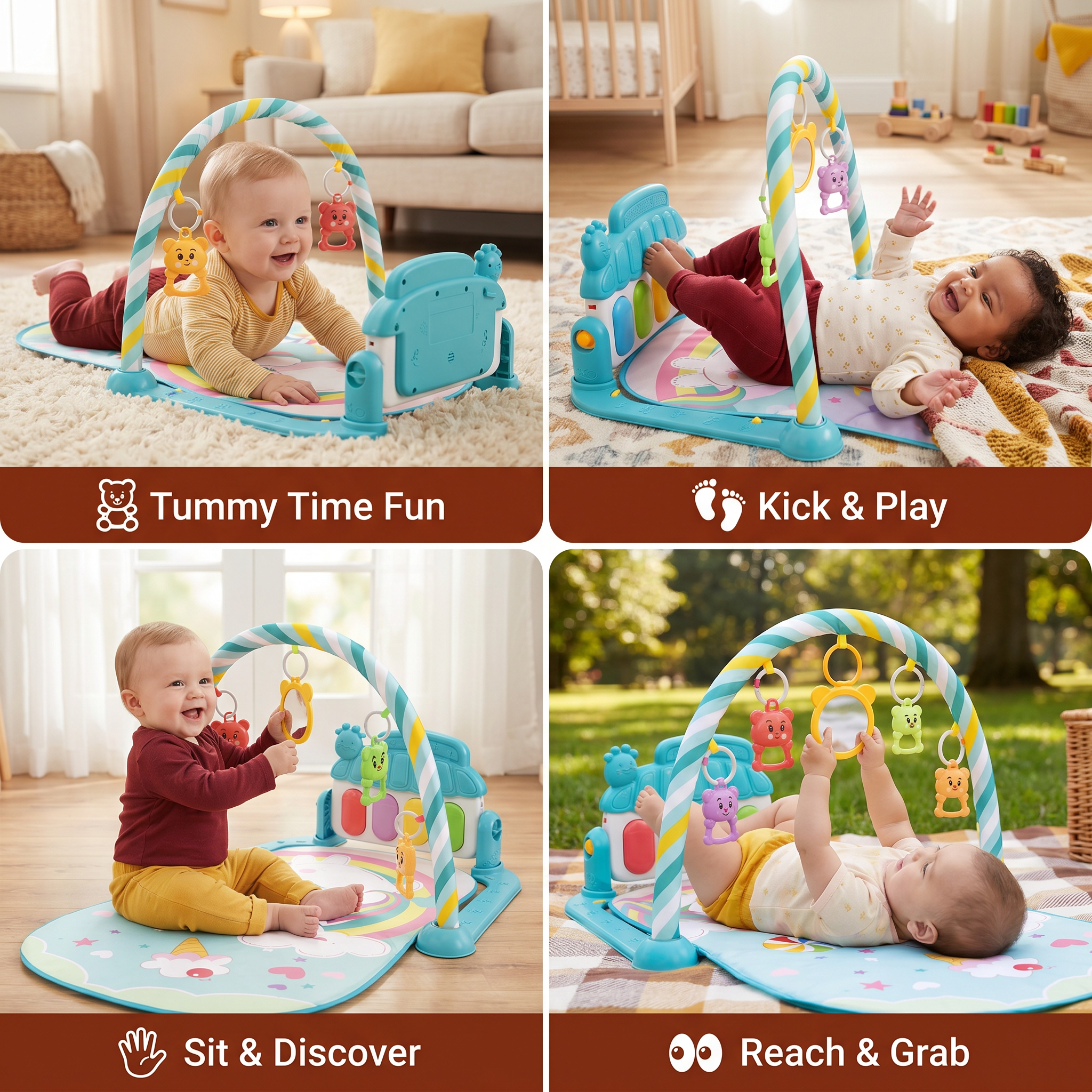 Musical Baby Pedal Piano for Limbs Coordination and Visual & Auditory Training - Image 4