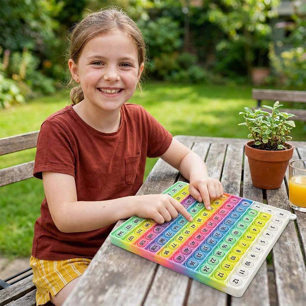 Rainbow Pop Math โ Multiplication Fidget Learning Toy