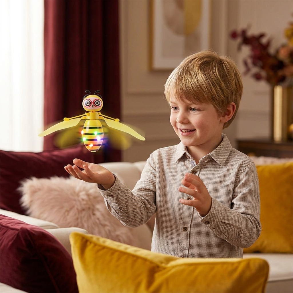 Hand-Controlled Flying Bee Toy with Motion Sensor and LED Lights - Image 7
