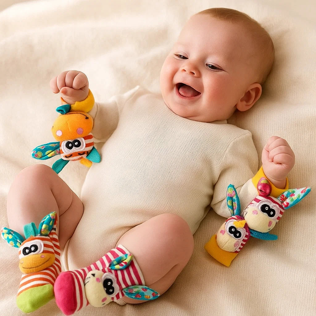 Sensory Baby Plush Socks and Wristband