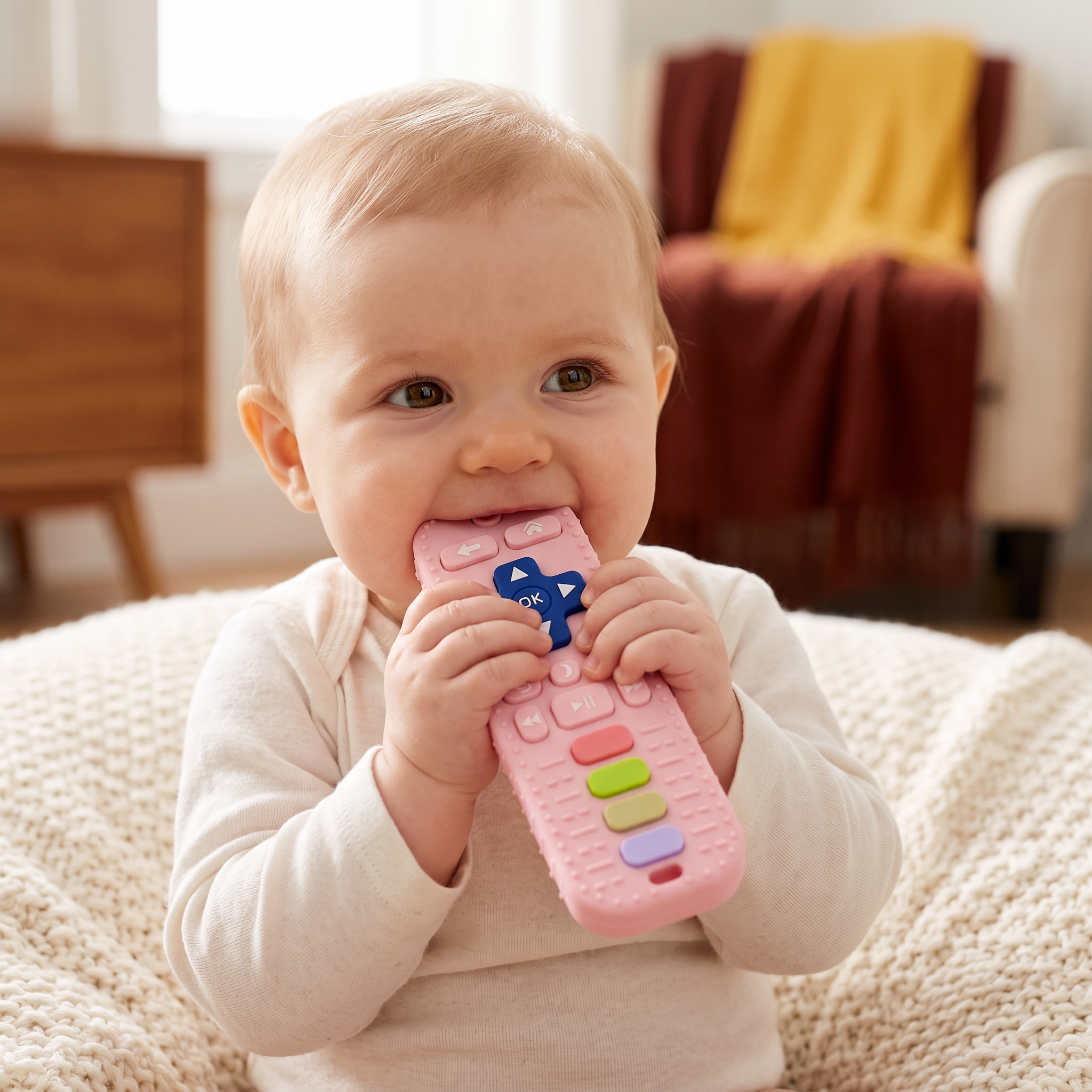 Silicone Remote Control Baby Teether โ BPA-Free Sensory Chew Toy - Image 8