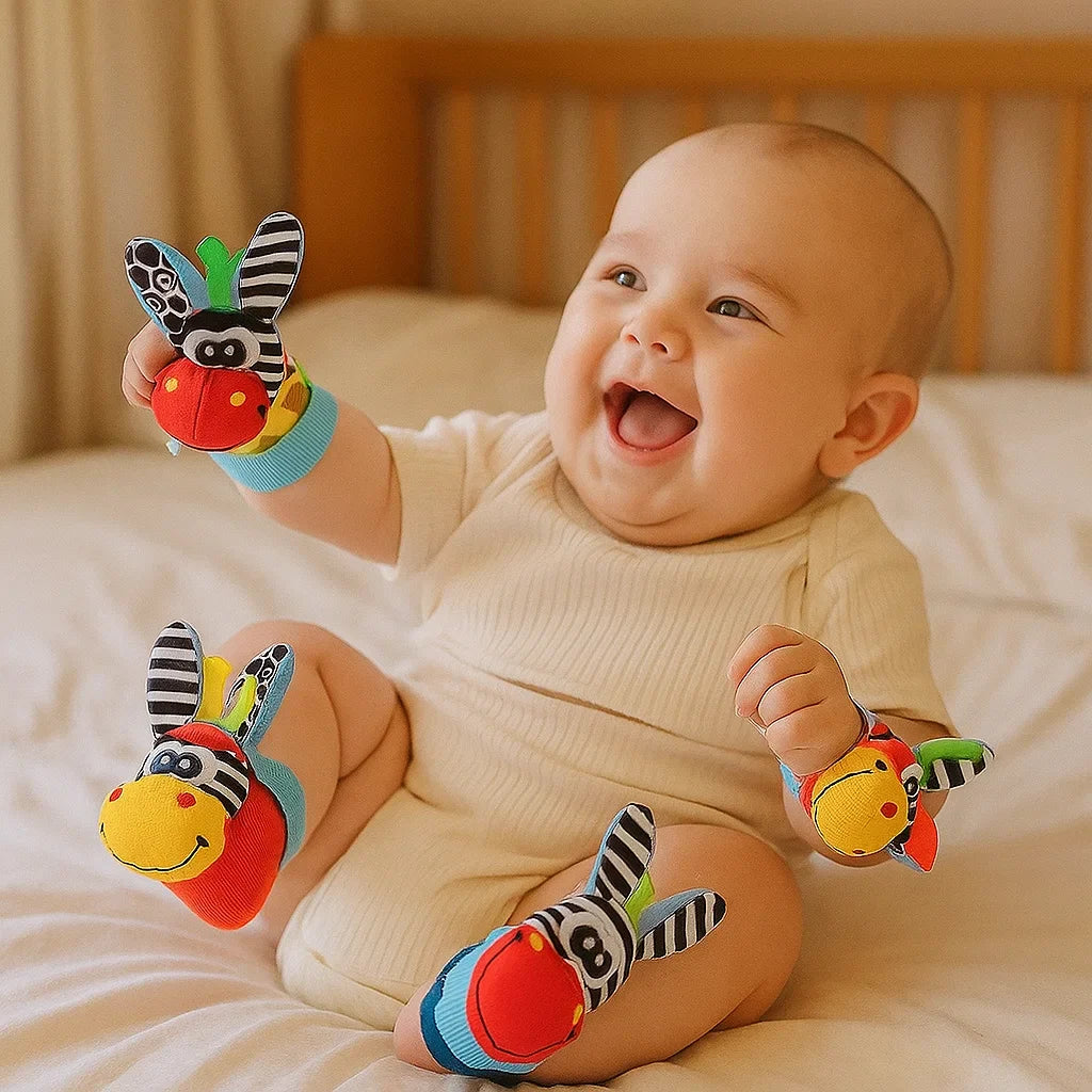 Sensory Baby Plush Socks and Wristband
