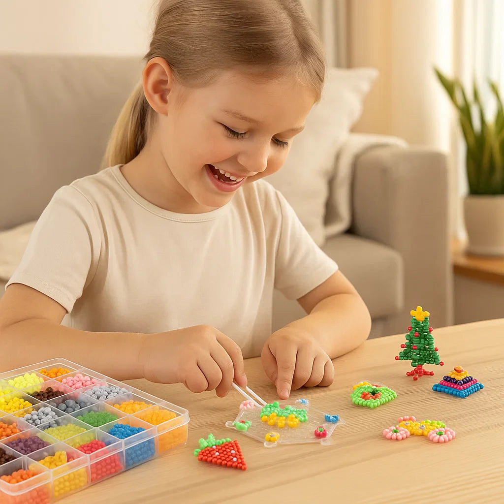 DIY Water Bead Craft Kit for Kids โ Creative Educational Toy for Building Colorful 3D Shapes and Designs