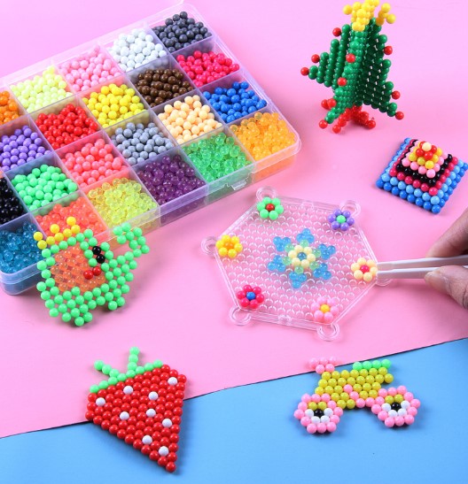DIY Water Bead Craft Kit for Kids โ Creative Educational Toy for Building Colorful 3D Shapes and Designs