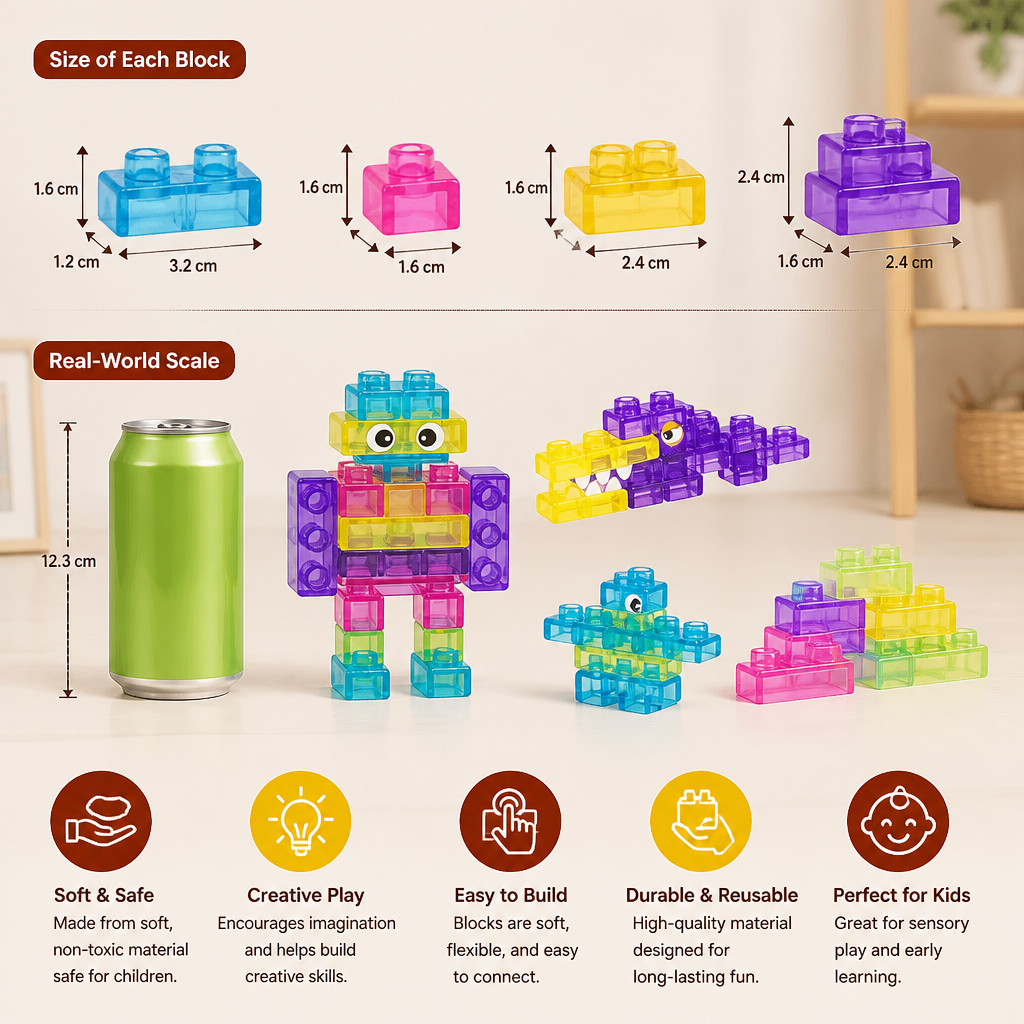 Magical Gummy Blocks, Soft Building Blocks for Children - Image 6