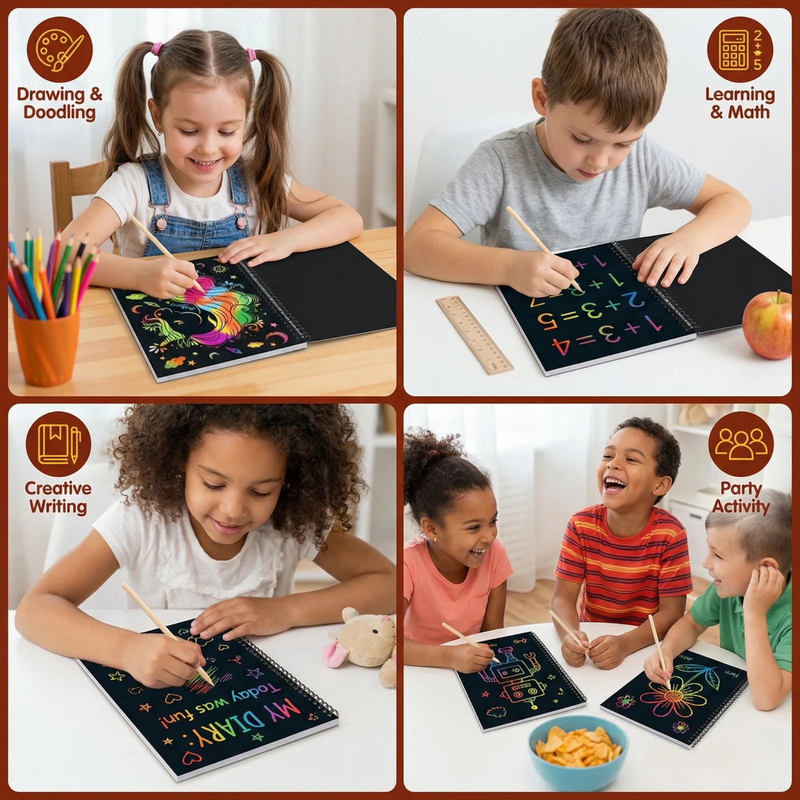 Magical Rainbow Scratch Paper