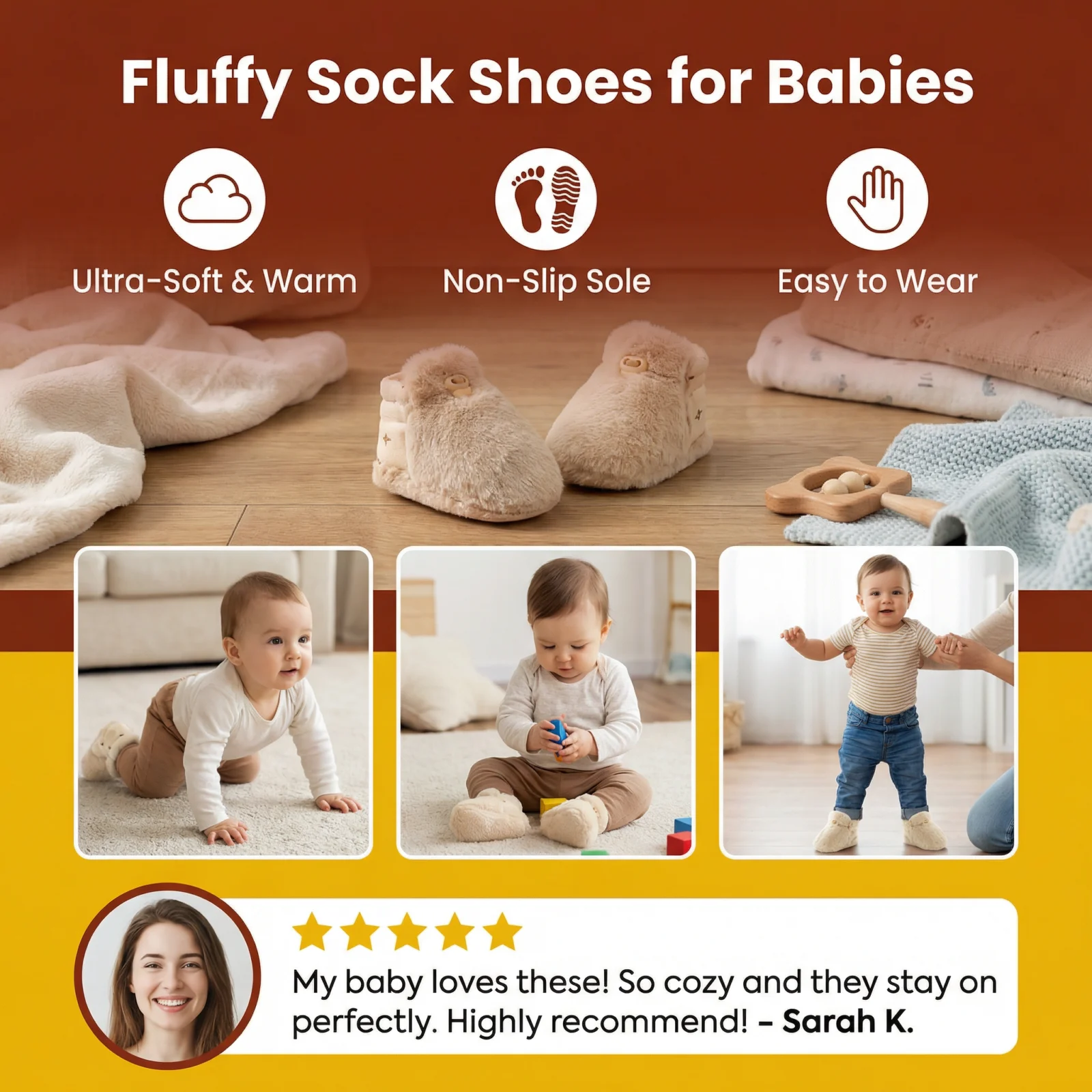 Fluffy Sock Shoes for Babies