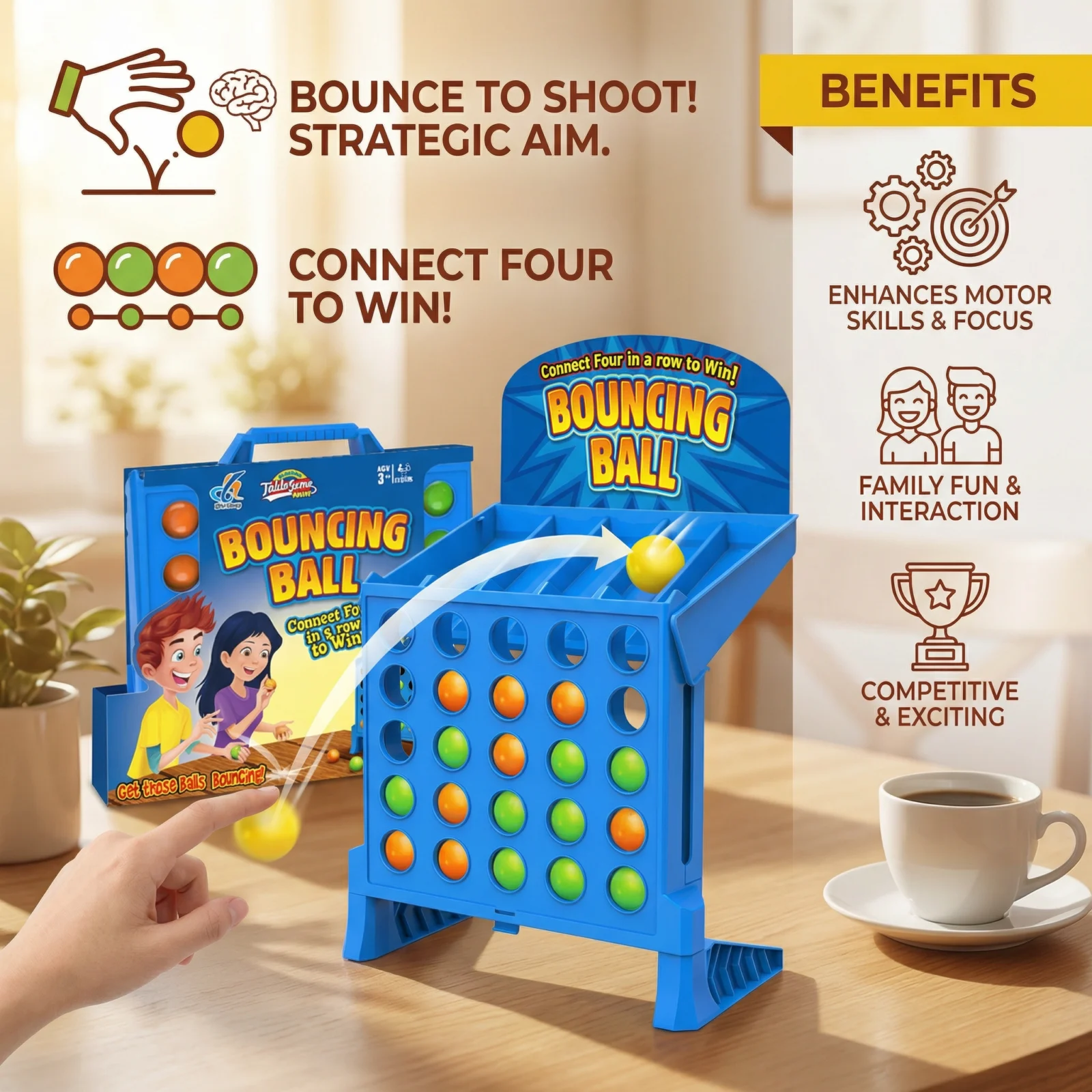 Four in a Row Target Shooting Game